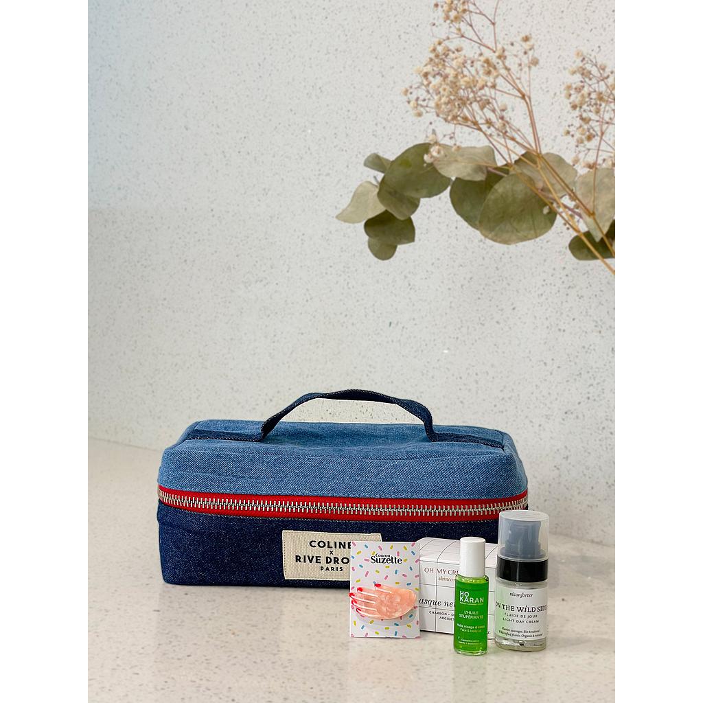 Coline x Rive Droite Paris - Jean Michel le vanity en denim upcyclé
