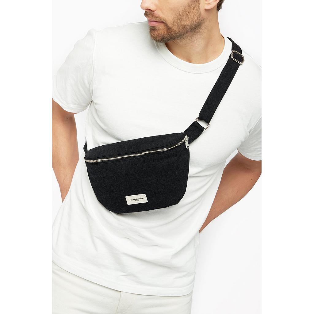 Custine le sac banane - Coton recyclé noir