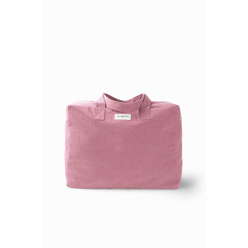 Elzévir le grand sac weekend - Coton recyclé bois de rose