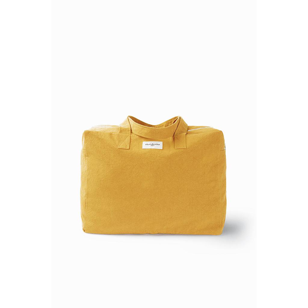 Elzévir le grand sac weekend - Coton recyclé Moutarde