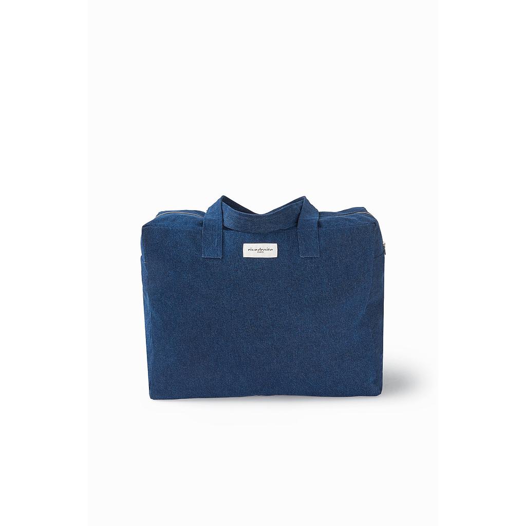 Elzévir le grand sac weekend - Denim brut upcyclé
