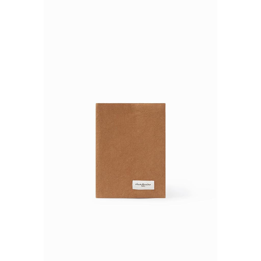 Gabin le protège carnet de santé brodé - Coton recyclé camel