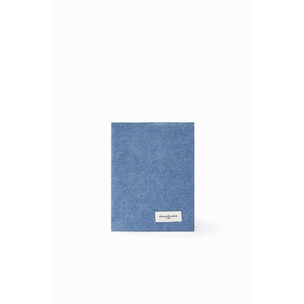 Gabin le protège carnet de santé brodé - Denim clair upcyclé