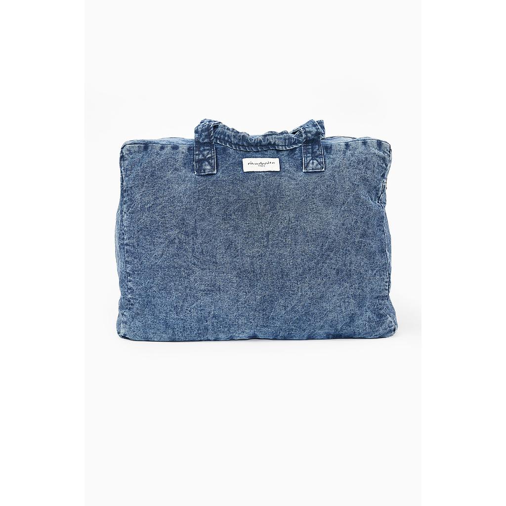 Elzévir le grand sac weekend -  Denim upcyclé "Blue Snow"