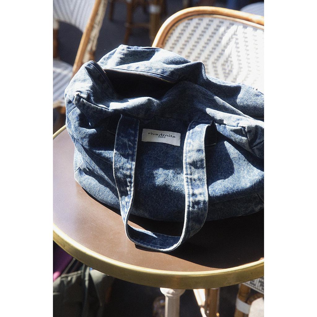 Célestins le sac 24 heures - Denim upcyclé "Dirty Snow"