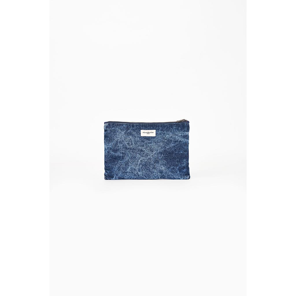 Barbette Medium la pochette - Denim upcyclé "Blue Snow"
