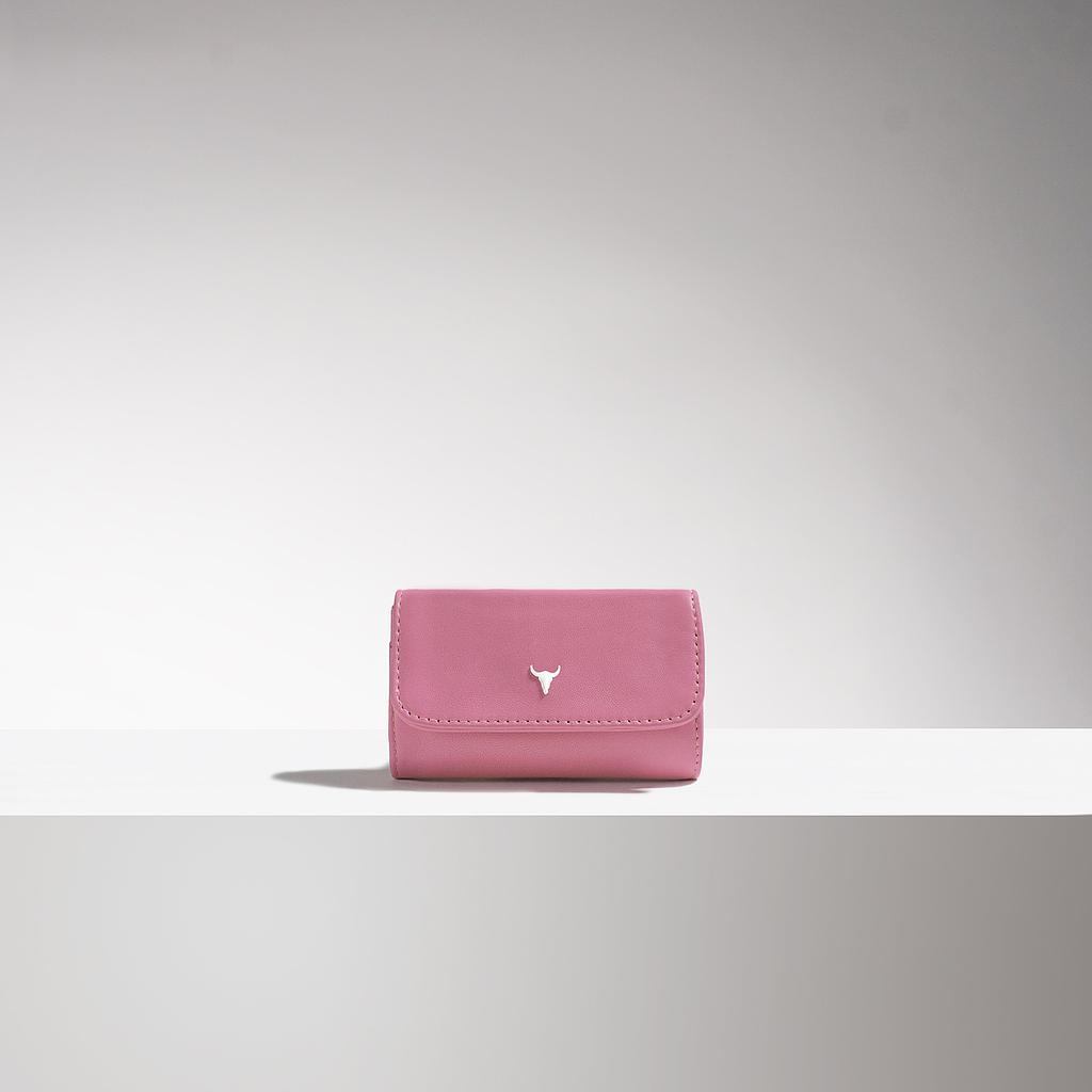 PORTE-MONNAIE NATA - CUIR ROSE FUSHIA
