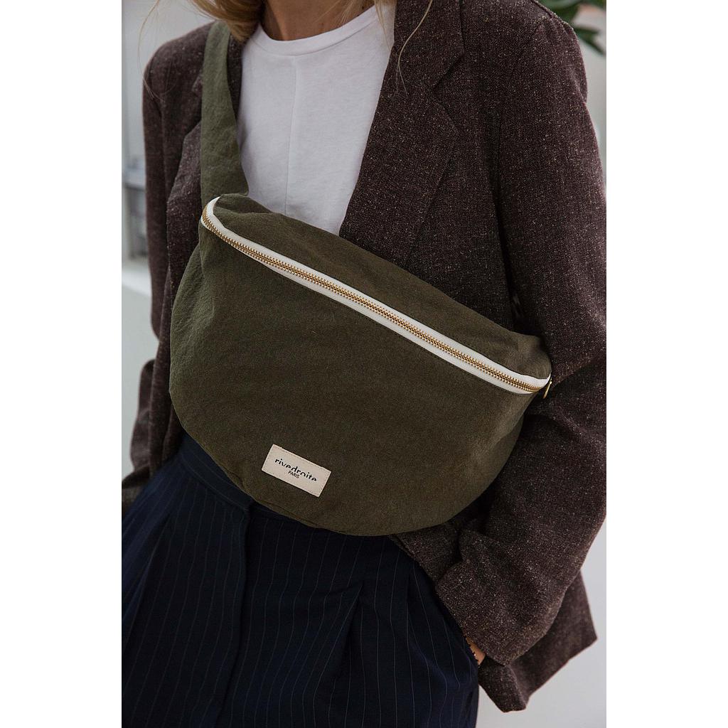 Custine XL le sac banane - Coton recyclé Kaki
