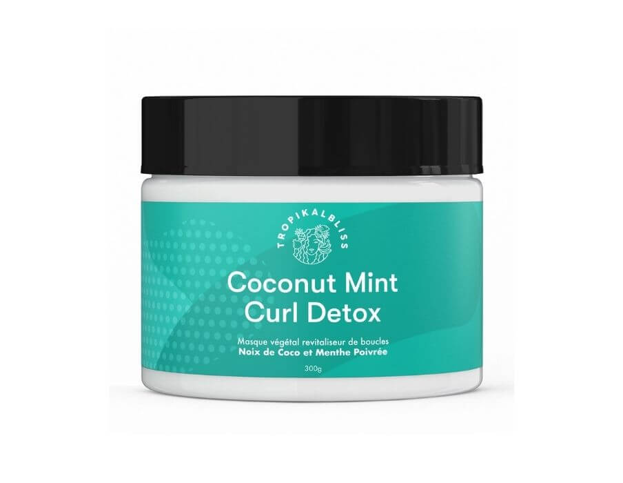 Shampoing masque Curl Detox Lait de coco Menthe Poivrée Tropikal Bliss
