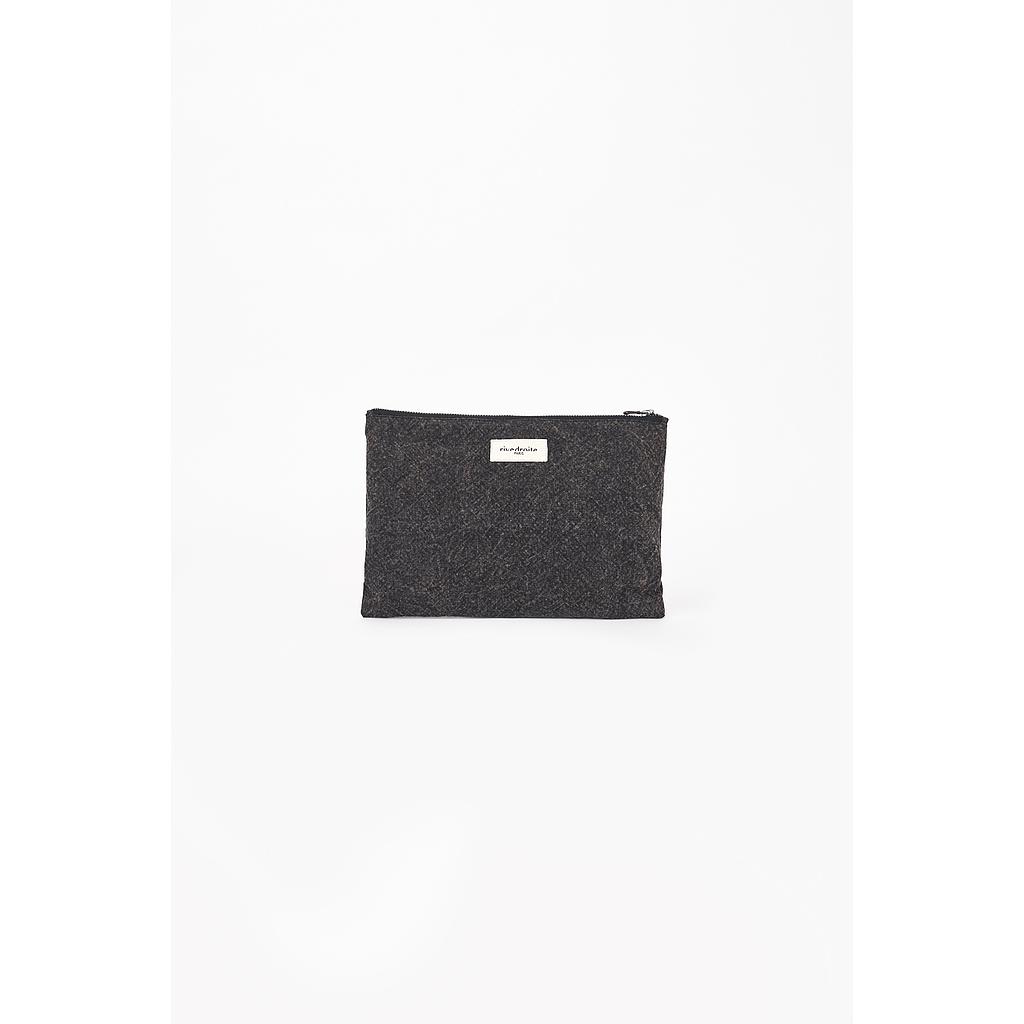 Barbette Medium la pochette - Coton recyclé "Dark Snow"
