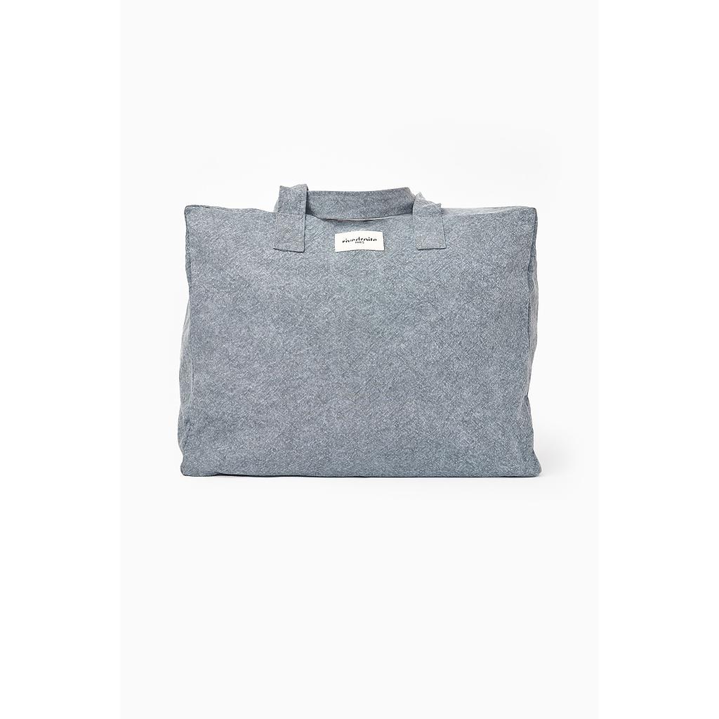 Elzévir le grand sac weekend - Coton recyclé Grey Snow
