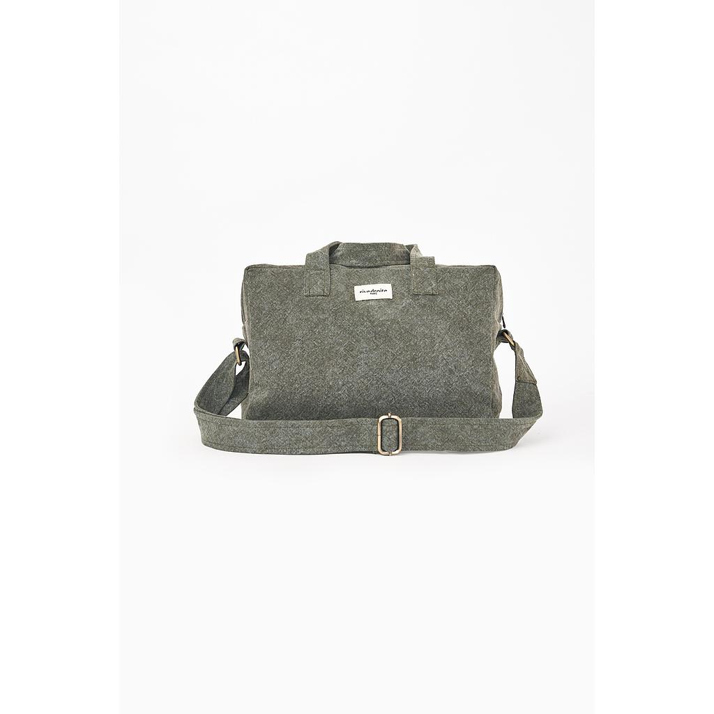 Sauval le city bag - Coton recyclé "Green Snow"
