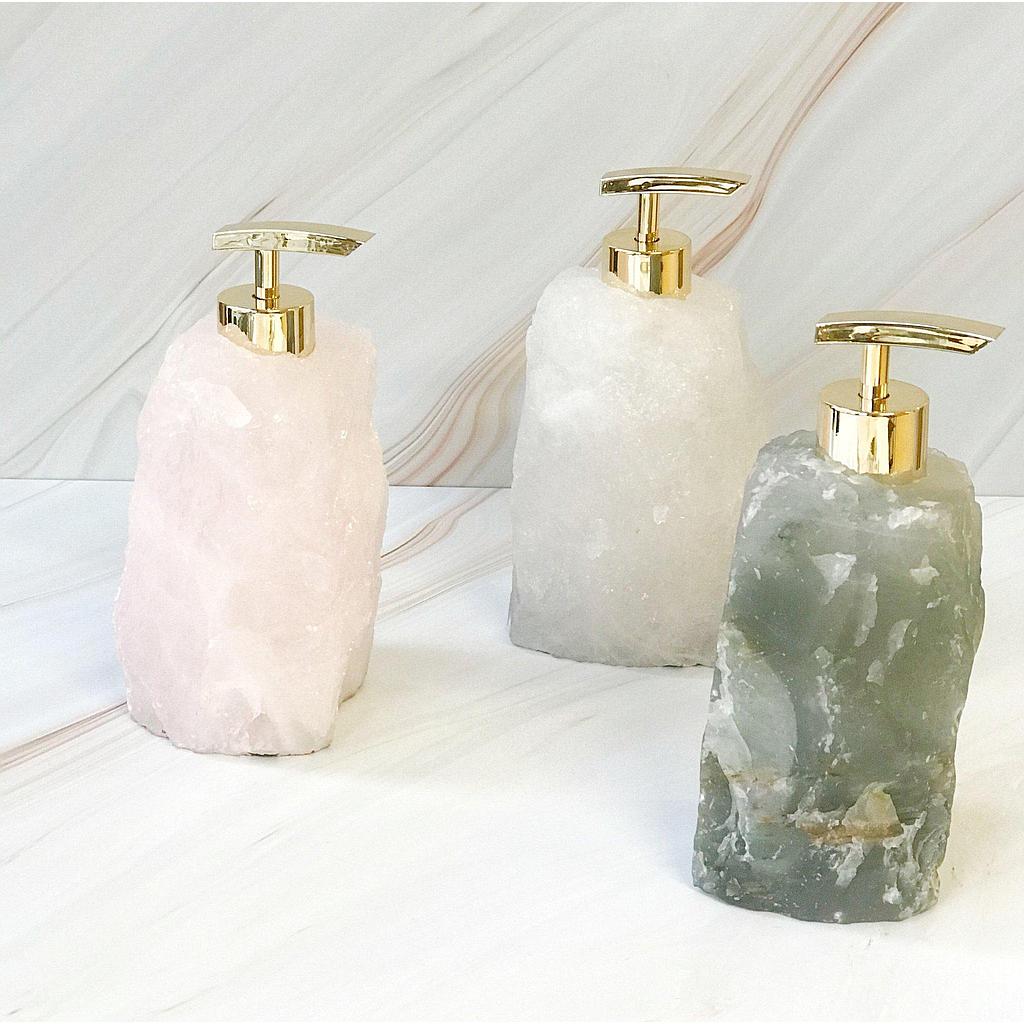 Lot de 3 flacons pompes en pierre