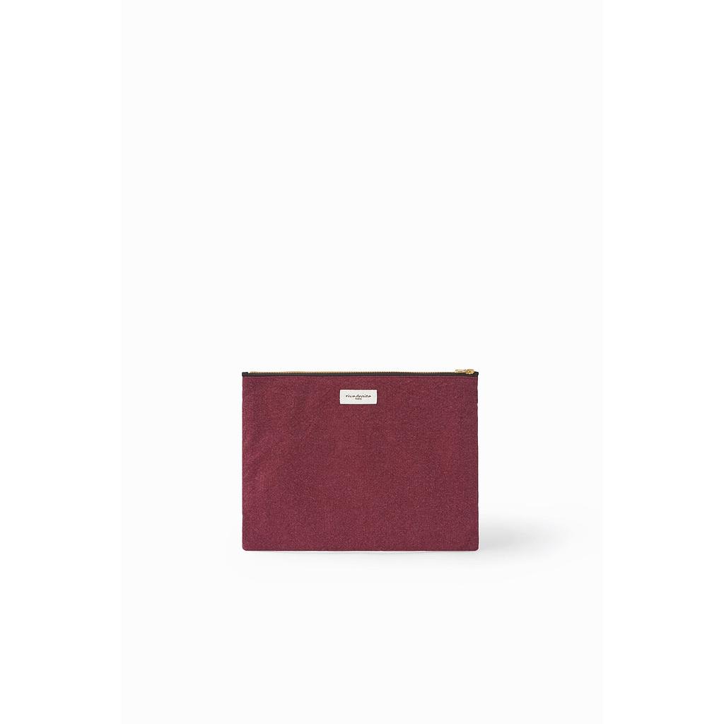 Barbette Large la pochette - Coton recyclé bordeaux