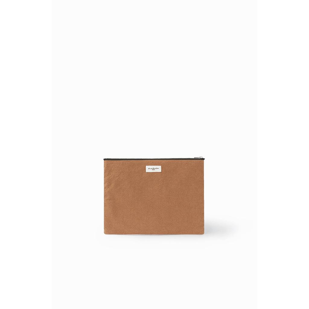 Barbette Large la pochette - Coton recyclé camel