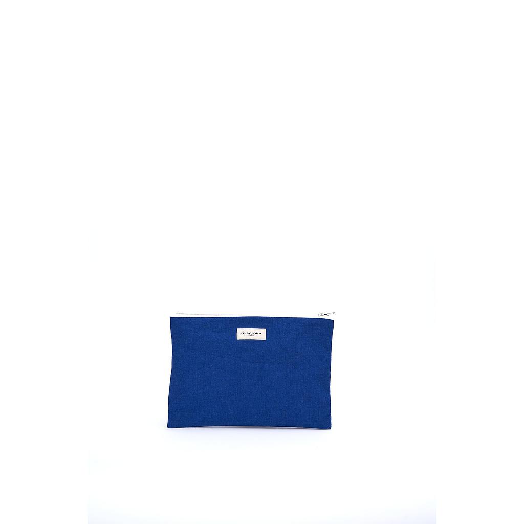 Barbette Medium la pochette - Coton recyclé Bleu Azurit
