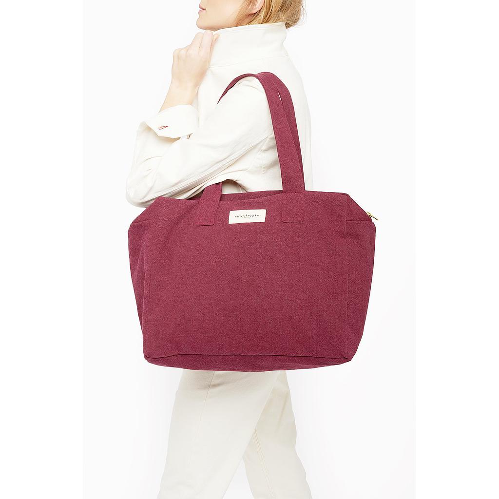 Célestins le sac 24 heures - Coton recyclé bordeaux