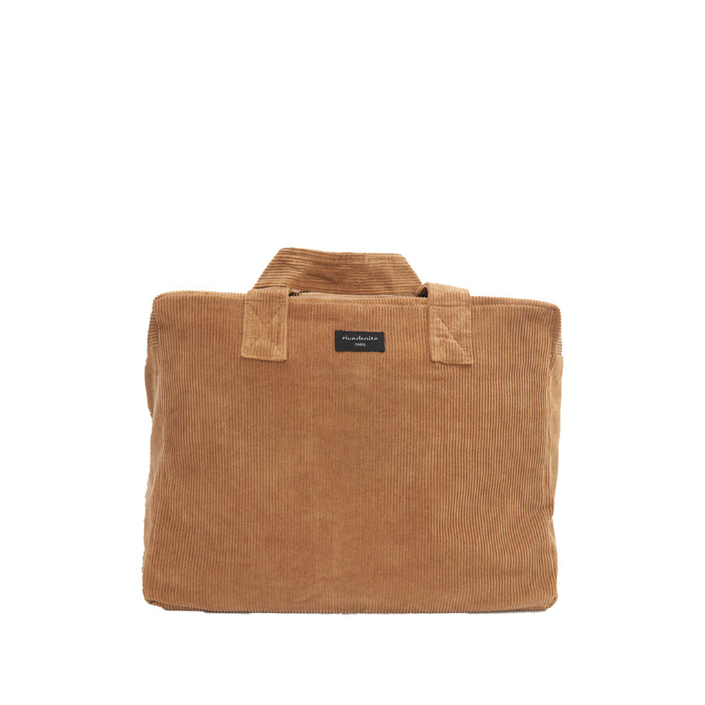 Célestins le sac 24 heures - Velours upcyclé camel