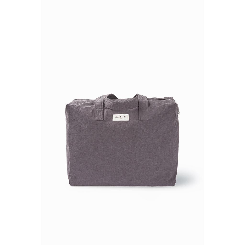 Elzévir le grand sac weekend - Coton recyclé gris ardoise