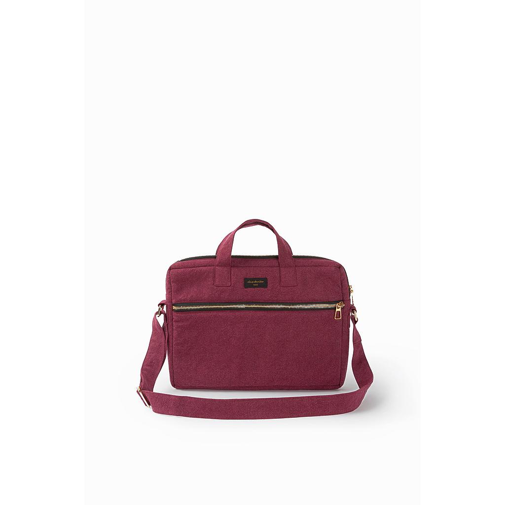 Léandre la serviette ultra stylée - Coton recyclé bordeaux