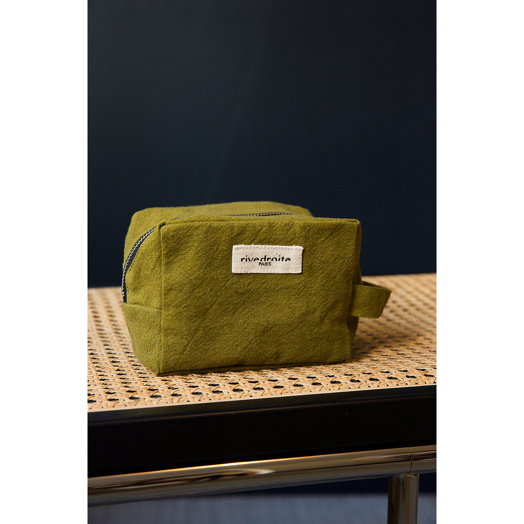 Tournelles la petite trousse - Coton recyclé vert olive