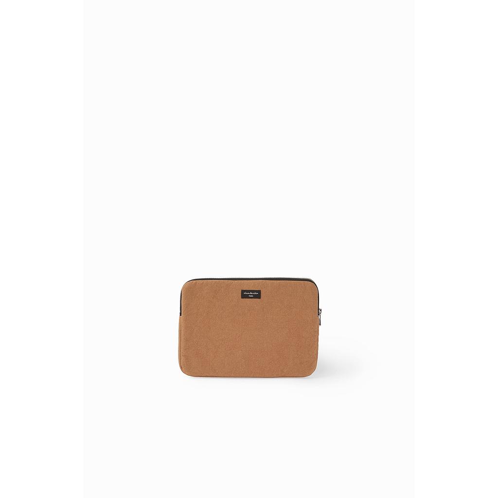 Vivienne la housse d'ordinateur 13" - Coton recyclé camel