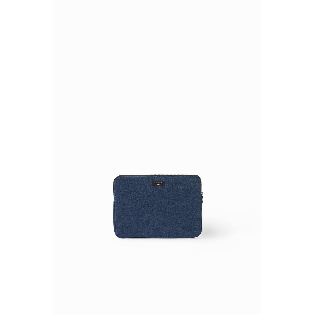 Vivienne la housse d'ordinateur 13" - Denim brut upcyclé