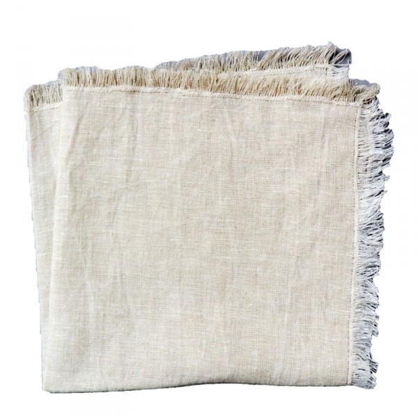 Linen Napkin Fringe -Bege