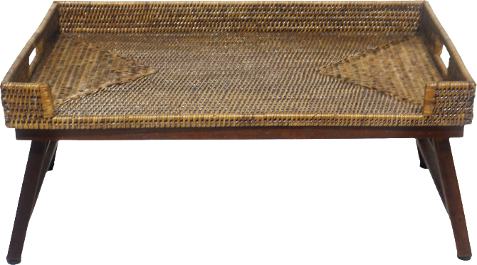 Rattan Breakfast Tray With Feet