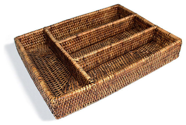 Cutlery Tray Rattan Small