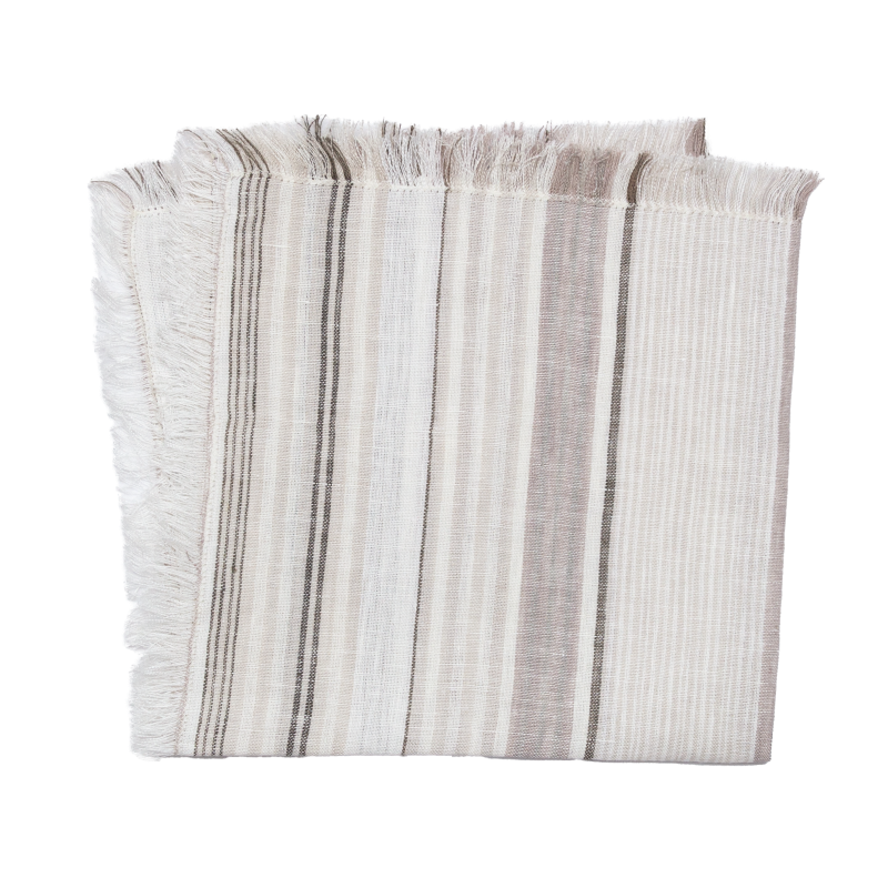 Linen Napkin Moroni with fringes