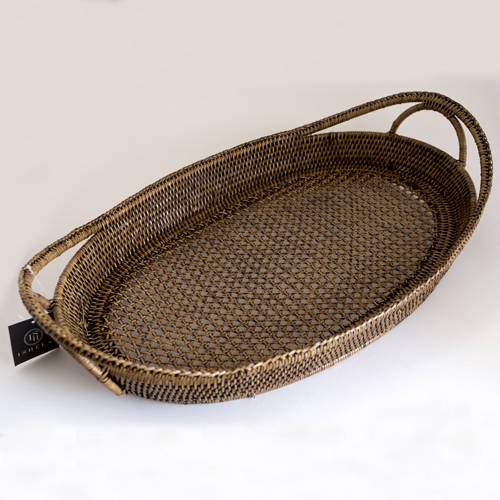 Emme Oval Boat Tray Rattan