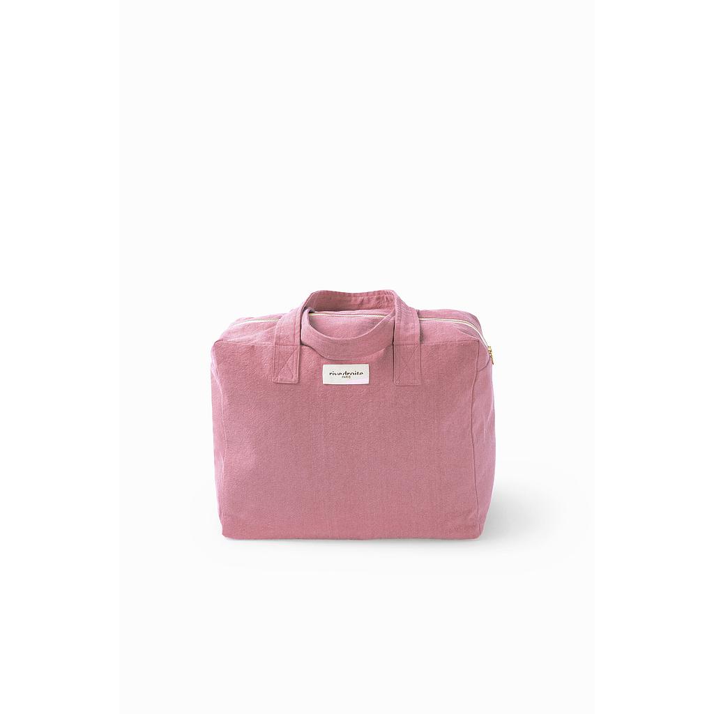 Célestins le sac 24 heures brodé - Coton recyclé bois de rose