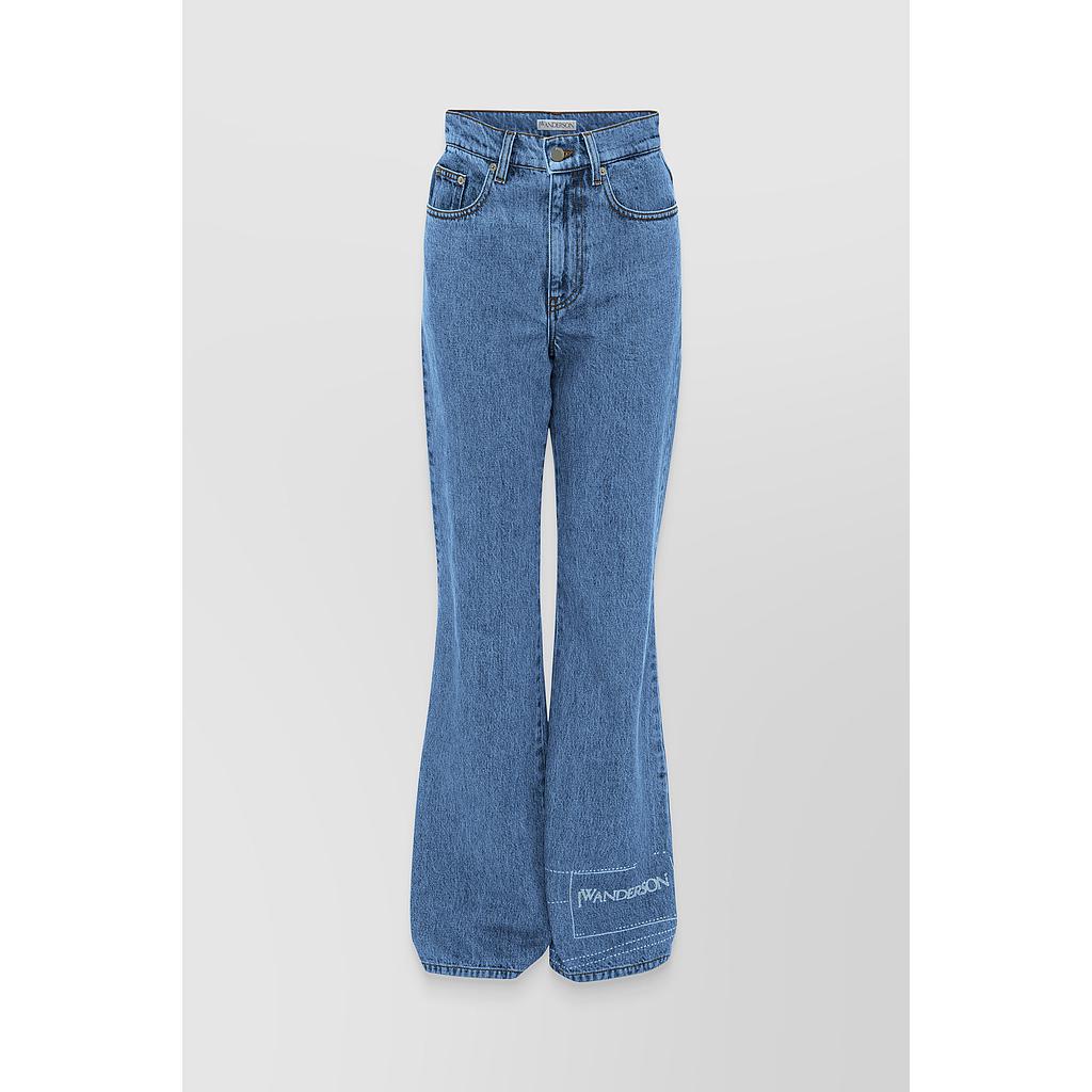Blue bootcut cotton denim jeans