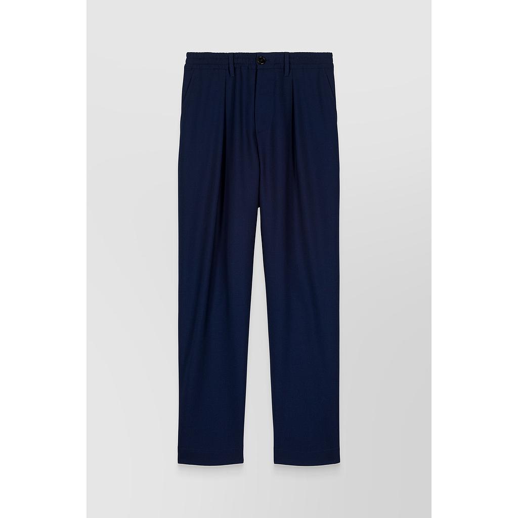 Cropped wool tailoring pant with elasticated waist