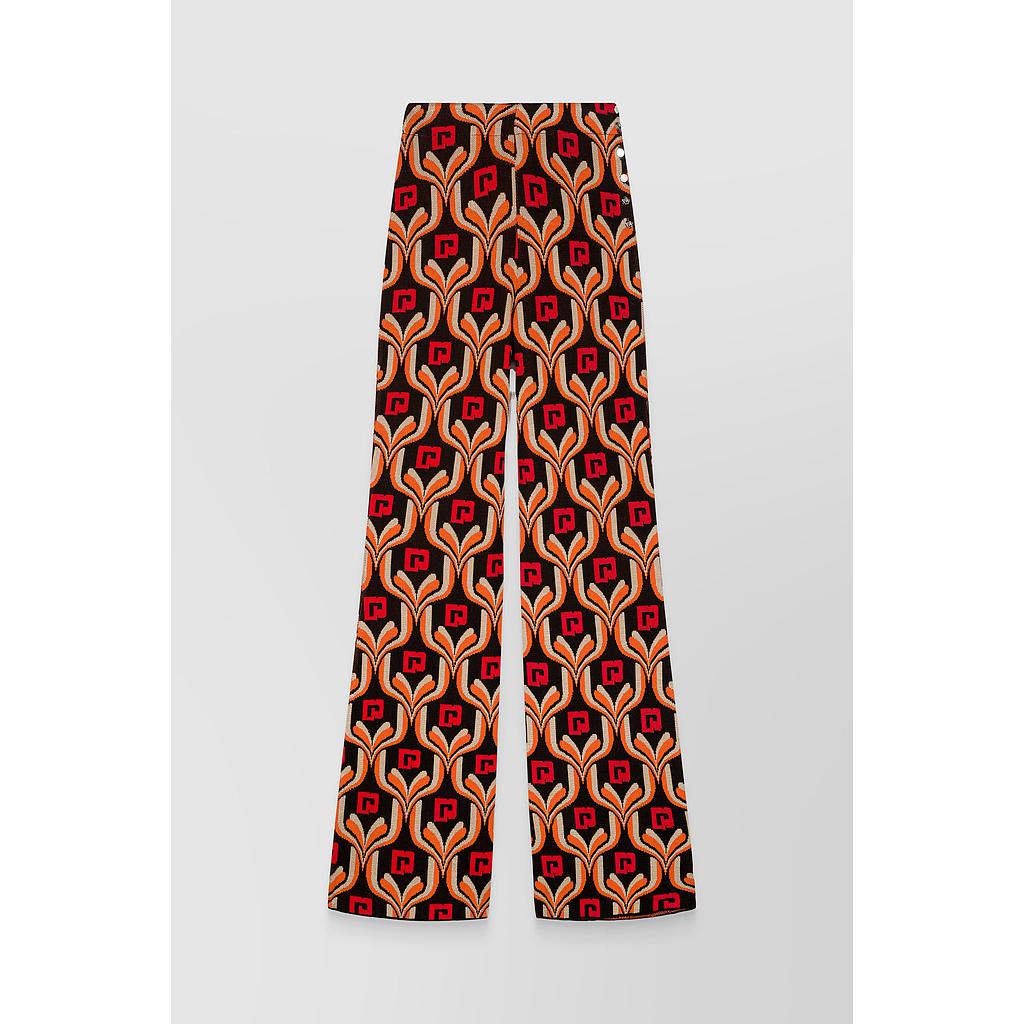 Tapestry jacquard flared pants