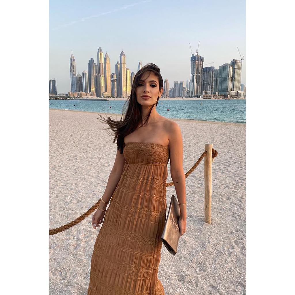 Robe bustier Soraya Camel
