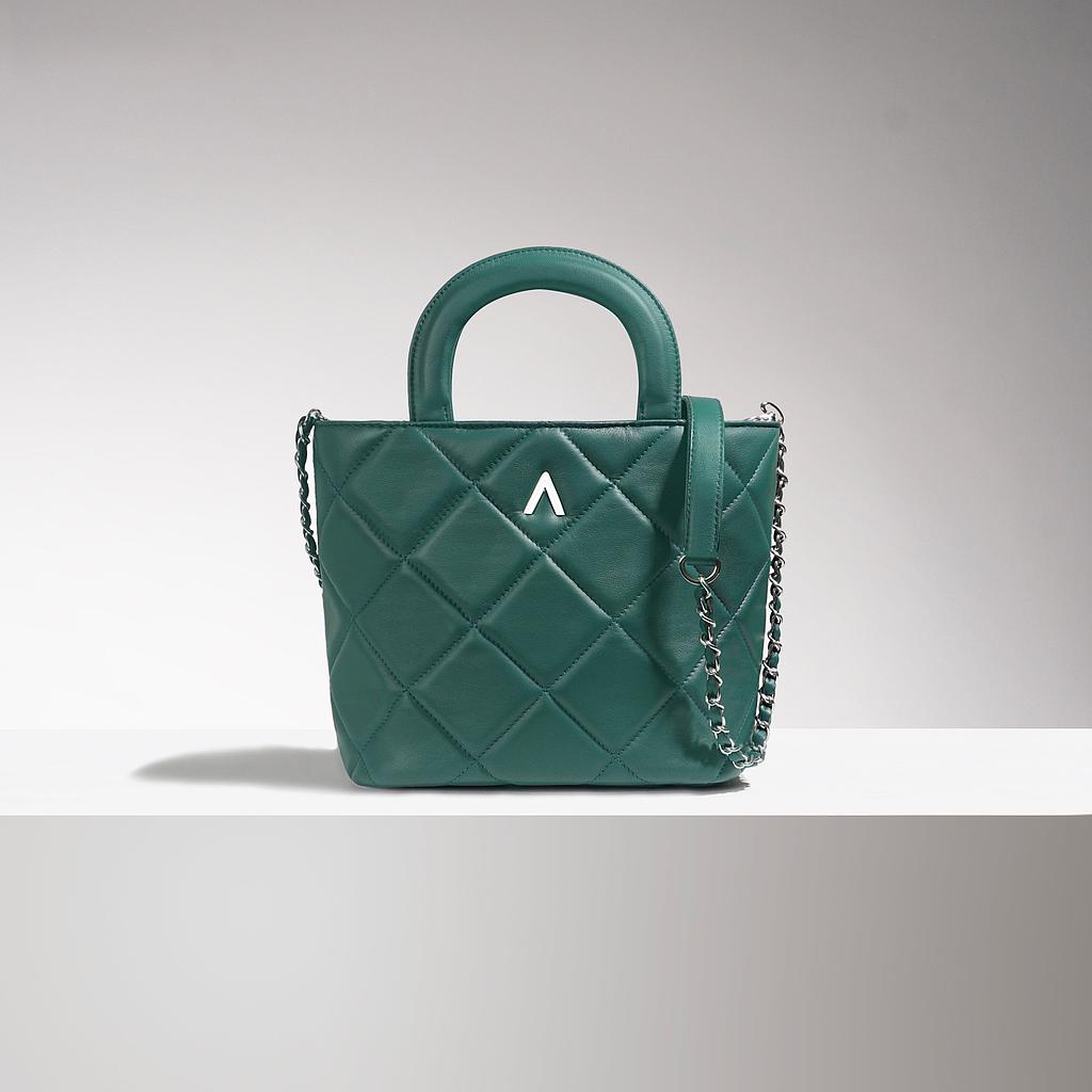 SAC ZOÉ ORIGINAL - CUIR VERT BOUTEILLE