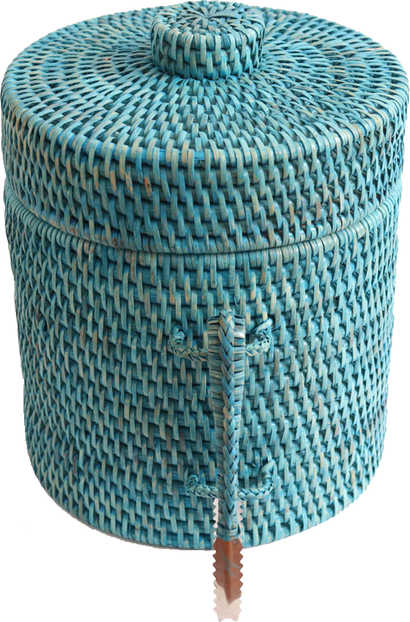 Ice Bucket with Ice Tong Blue