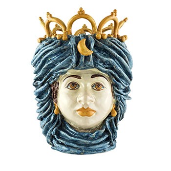 Vase Couronne Bleu Ciel - Femme - Giacomo Alessi