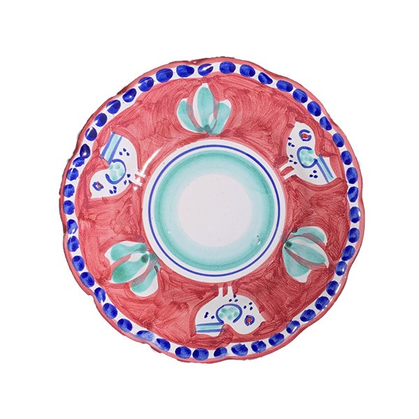 Assiette 16 cm Poule Rouge