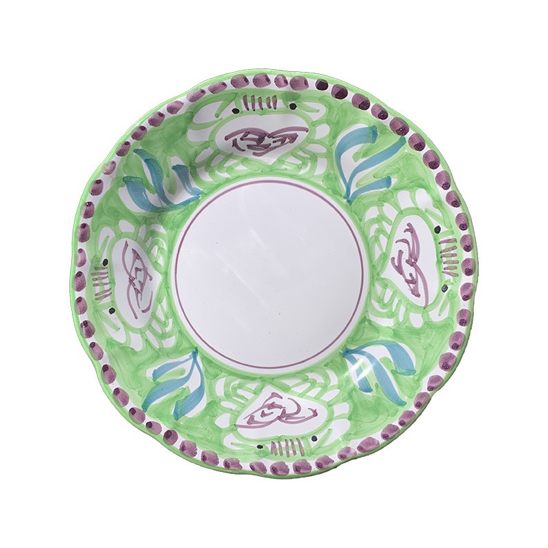 Assiette 16 cm Crabe Verte