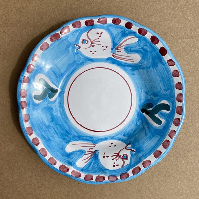 Assiette 16 cm Poisson Bleu Ciel