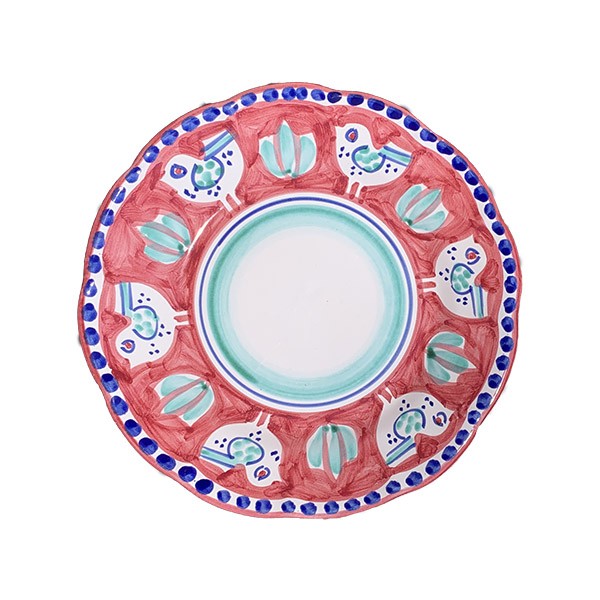 Assiette 25 cm Poule Rouge