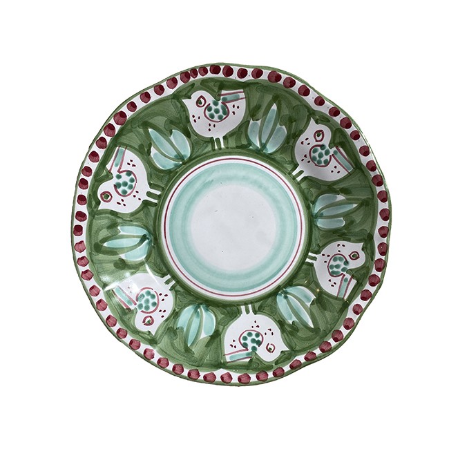Assiette 21 cm Poule Verte