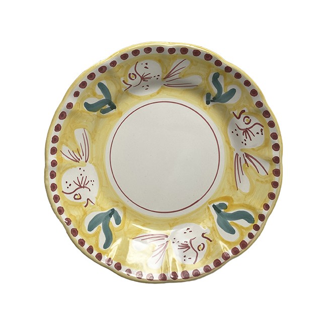 Assiette 21 cm Poisson Jaune