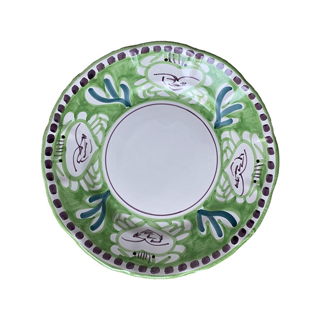 Assiette 25 cm Crabe Verte