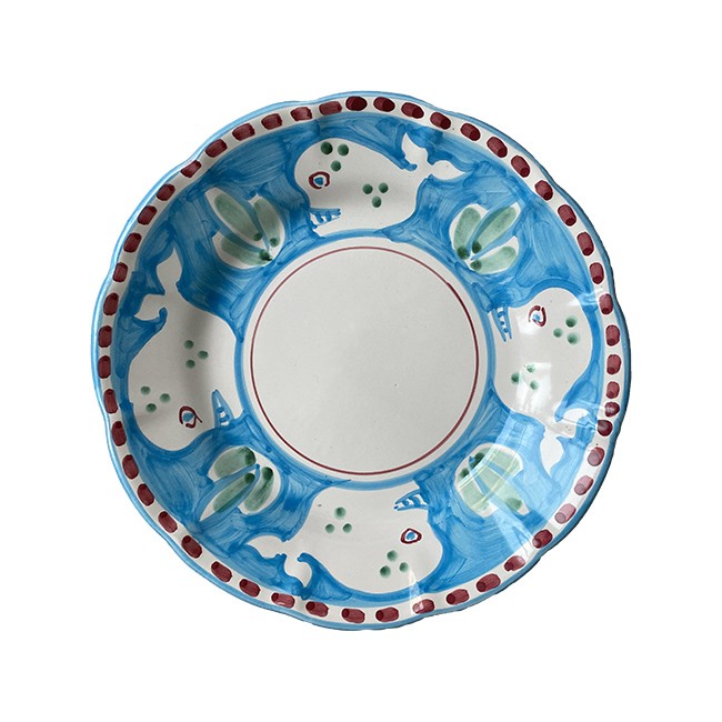 Assiette 21 cm Baleine Bleu Ciel