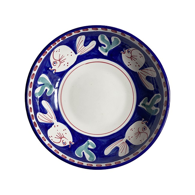 Saladier 22 cm Poisson Bleu &amp; Vert
