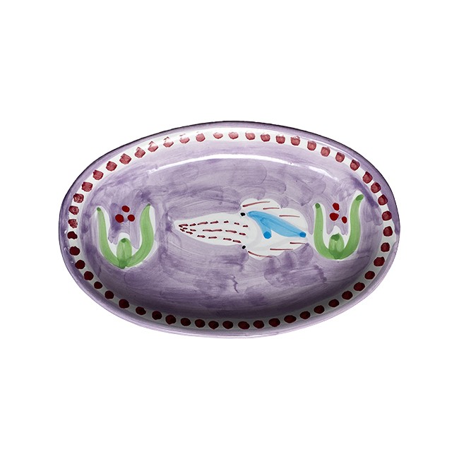 Plat Ovale 25 cm Seiche Violet
